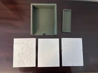 120x156 Lithophane Photo Frame + Light Diffuser