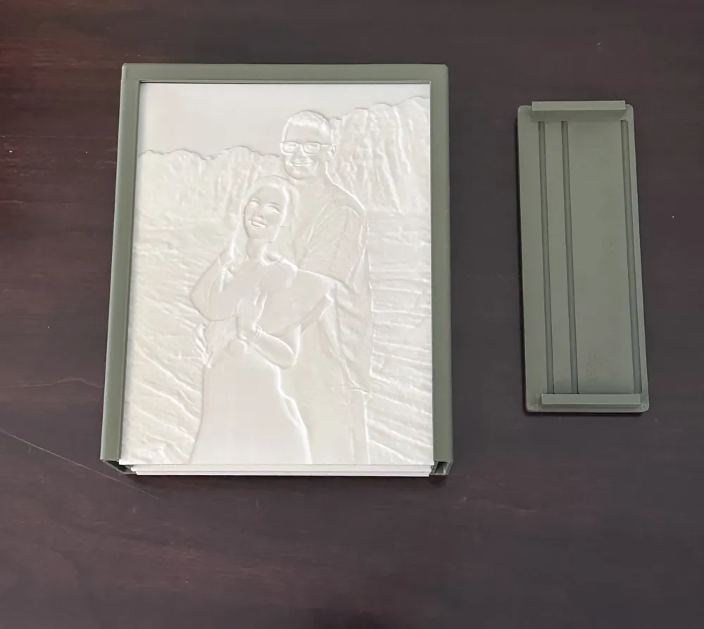 Light Diffuser For Photo Frame 120x156 Lithophane Photo Frame + Light Diffuser - Free 3D Print Model ...