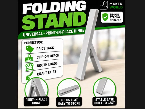 Universal Folding Stand Print‑in‑Place Hinge 