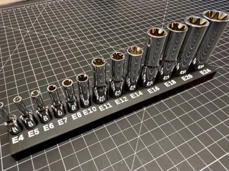 Icon Deep E-TORX Socket Organizer