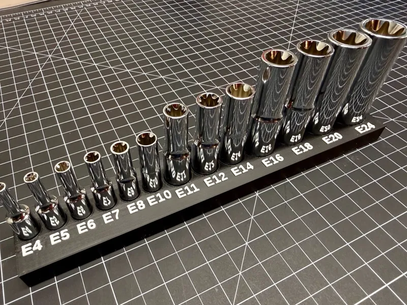 Icon Deep E-TORX Socket Organizer