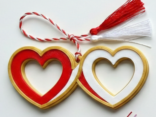 Double Heart Infinity Mărțișor / Charm