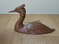Great Crested Grebe – single color – 1:2 scale – A1 mini