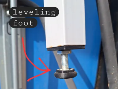 leveling foot for table tennis table