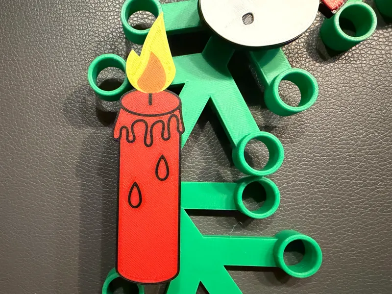 Christmas candle for brick style giant wreath