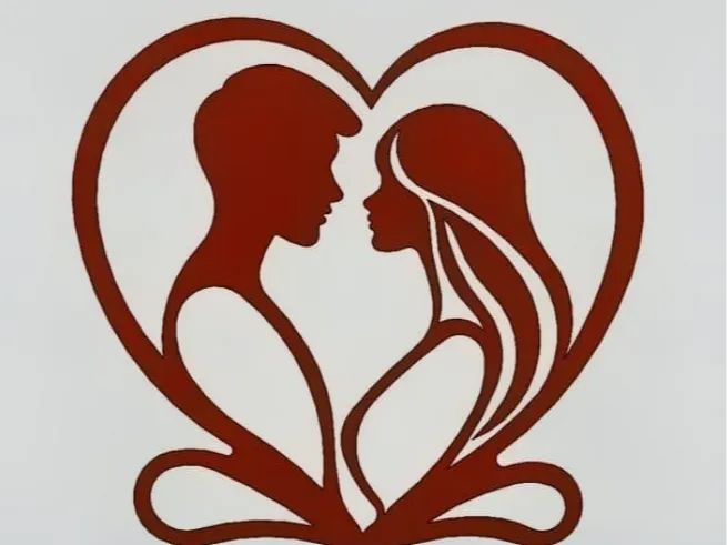 llavero pareja en corazon