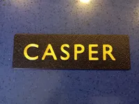 name plate 0.28mm layer, 2 walls, 5% infill