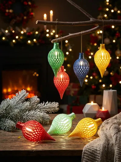 Ornamenti luminosi decorativi con aspetto mattone - Ornamenti fatti a mano da collezione