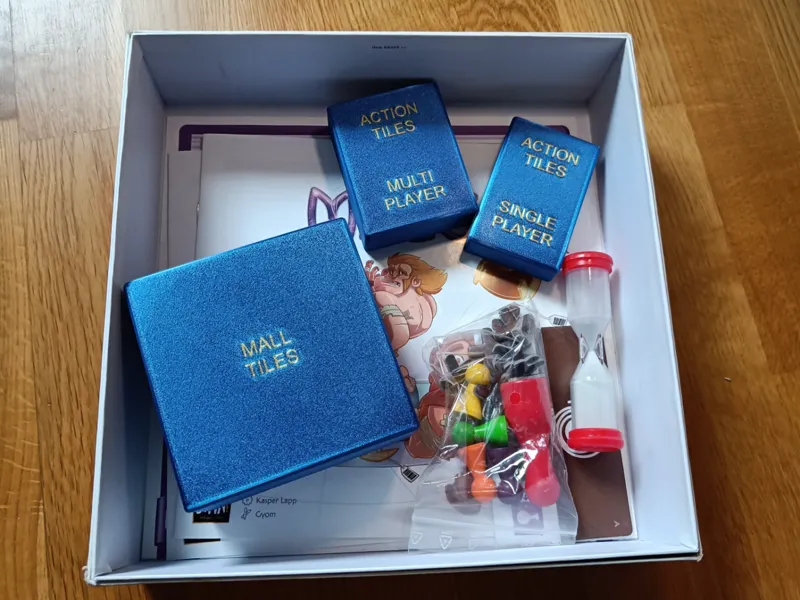 Magic maze boxes for the tiles