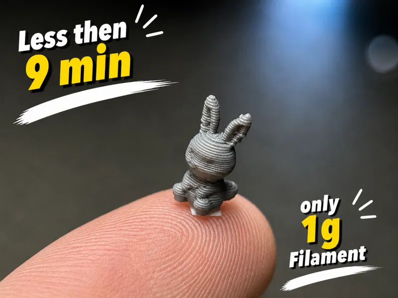 Mini Hase - 9 min - no Support - 1g Filament
