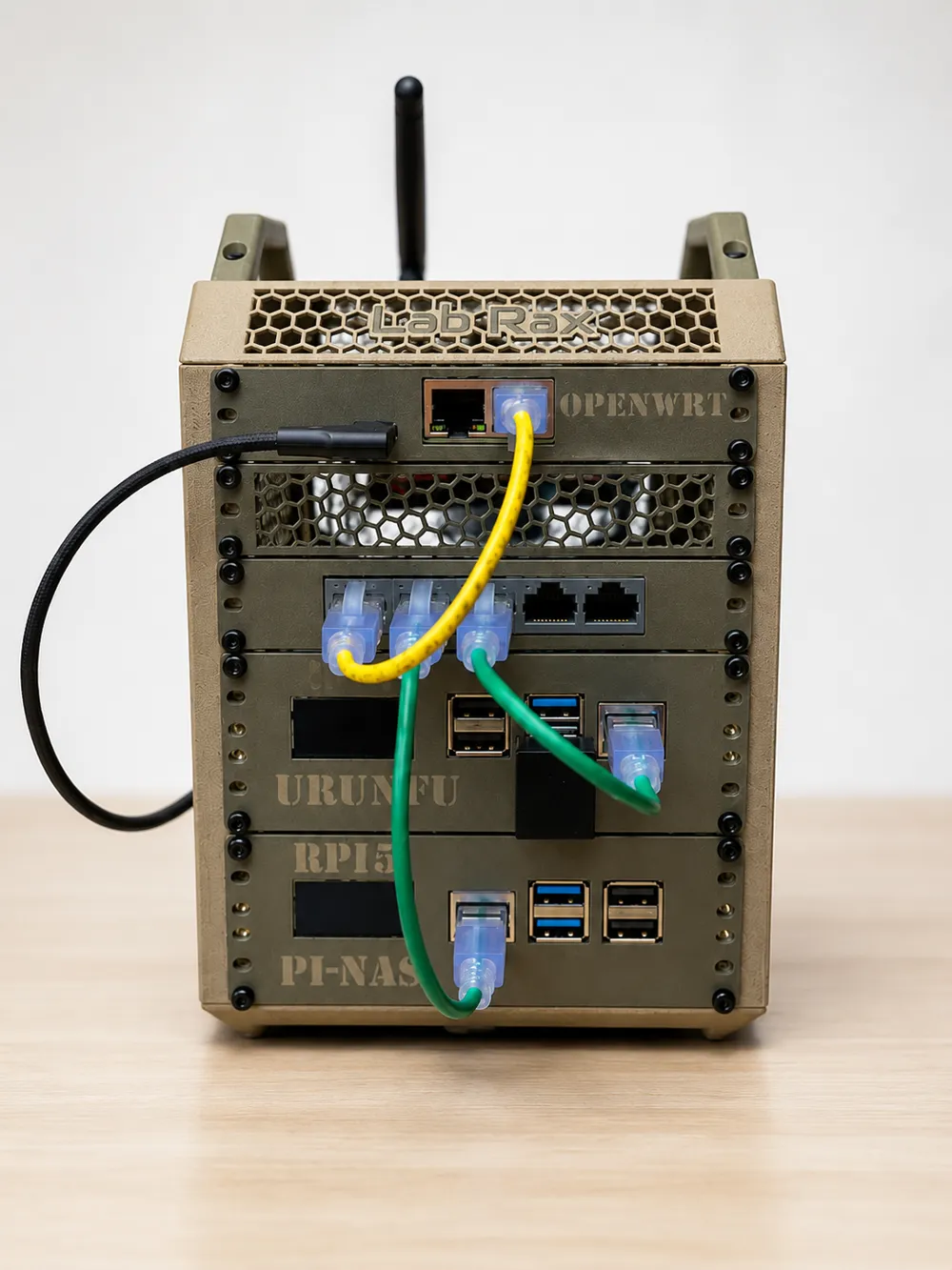 Lab Rax 7 Inch Display Mini Lab Rax 7U rails and side panels - Free 3D Print Model - MakerWorld