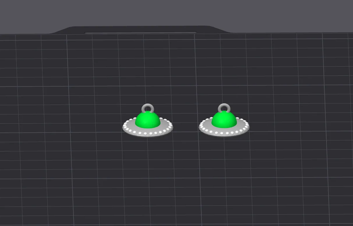 Cute Spaceship Earrings! UFO! view 2