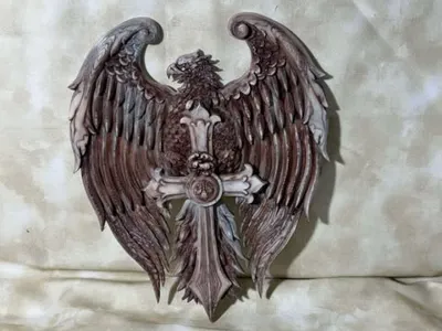 American Bald Eagle with Cross wall hanging
