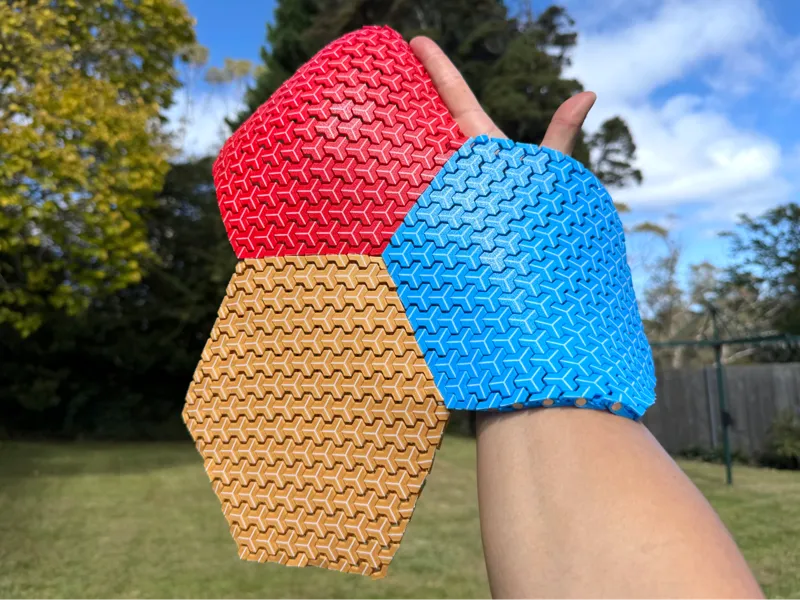 Interconnectable Truchet Armour Fabric
