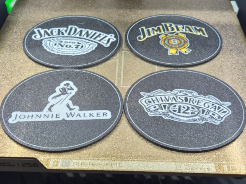 Whiskey Logo Coaster Set – Bar Accessories & Decor