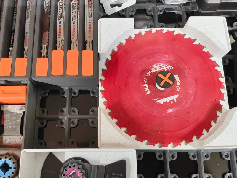 Gridfinity 4x4 Saw Blade (6.5" Circular) Storage