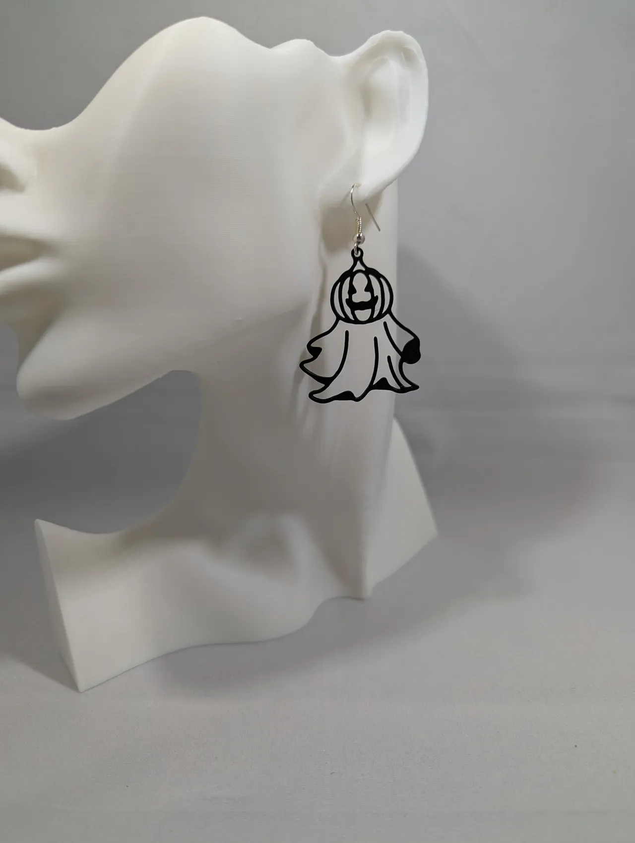 Pumpkin Ghost earrings view 3