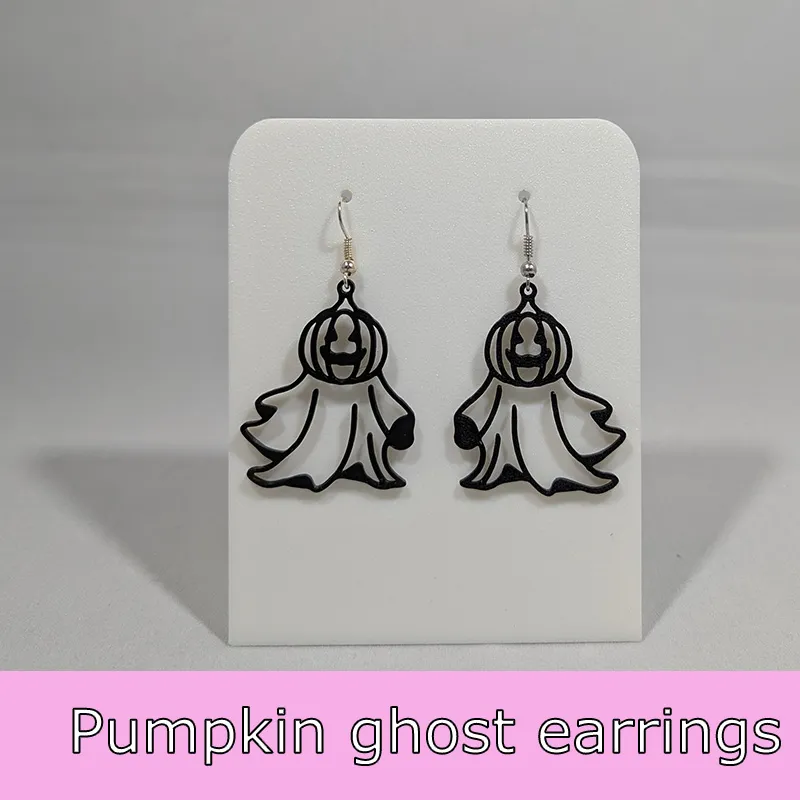 Pumpkin Ghost earrings view 2