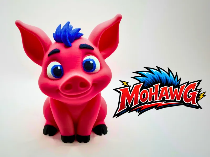 Mohawg - The Smiling Punk Pig - Desk Buddy