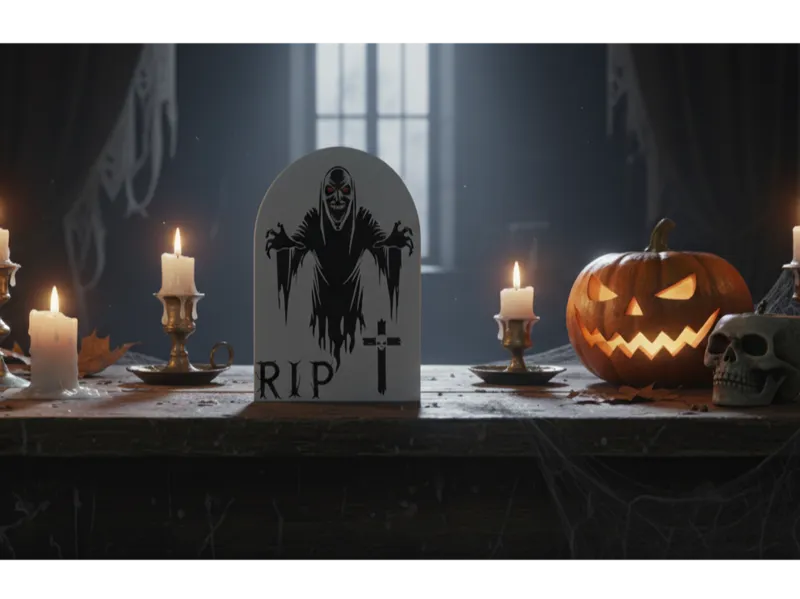 A Haunted Halloween Decoration 
