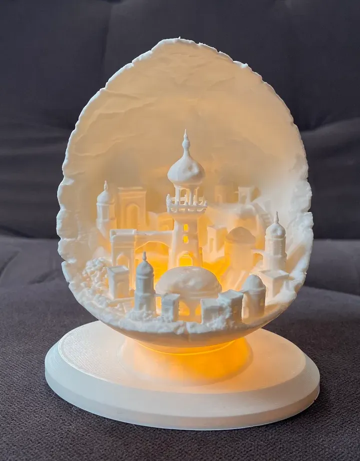 Moon City LED candle base