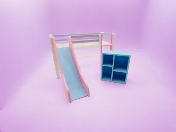Organizador: WLM - Kid's Loft Bed w. Opt Slide Mattress Storage — vista de referencia 3