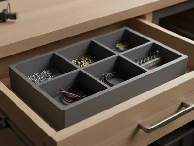 Parametric Drawer Organizer with/without border