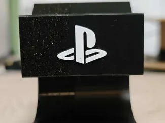 PS5 Controller Stand with logo.