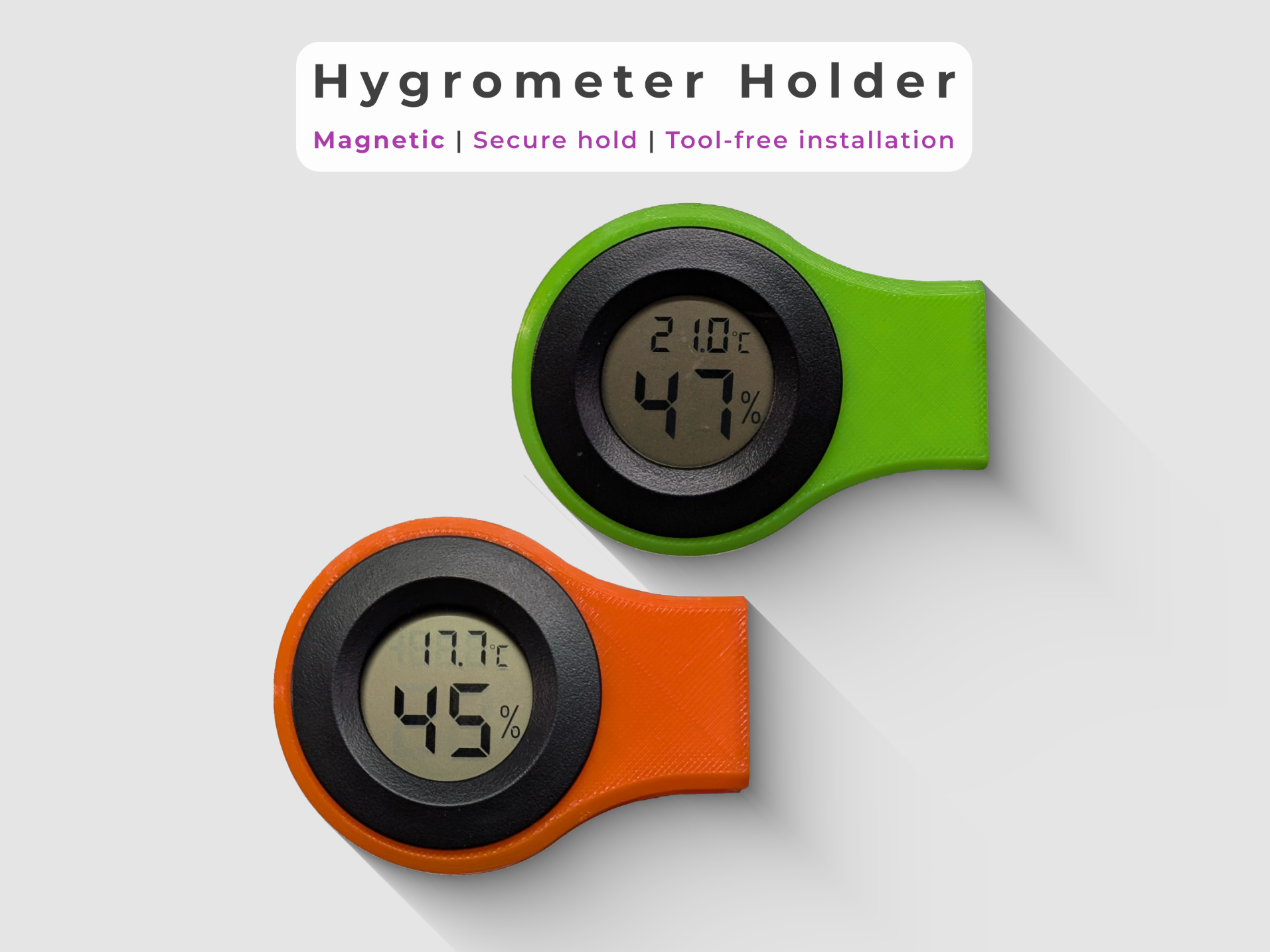 Magnetic Hygrometer Holder - 360° Rotating
