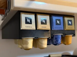 Nespresso Kapselschiene + Schleifen-Schacht