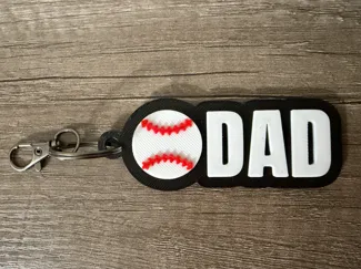 Baseball Softball Dad Keychain
