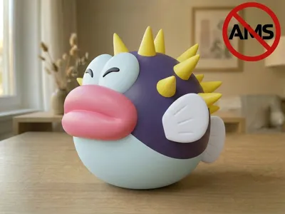 Porcupuffer – Mario Figurine AMS + No AMS Versions