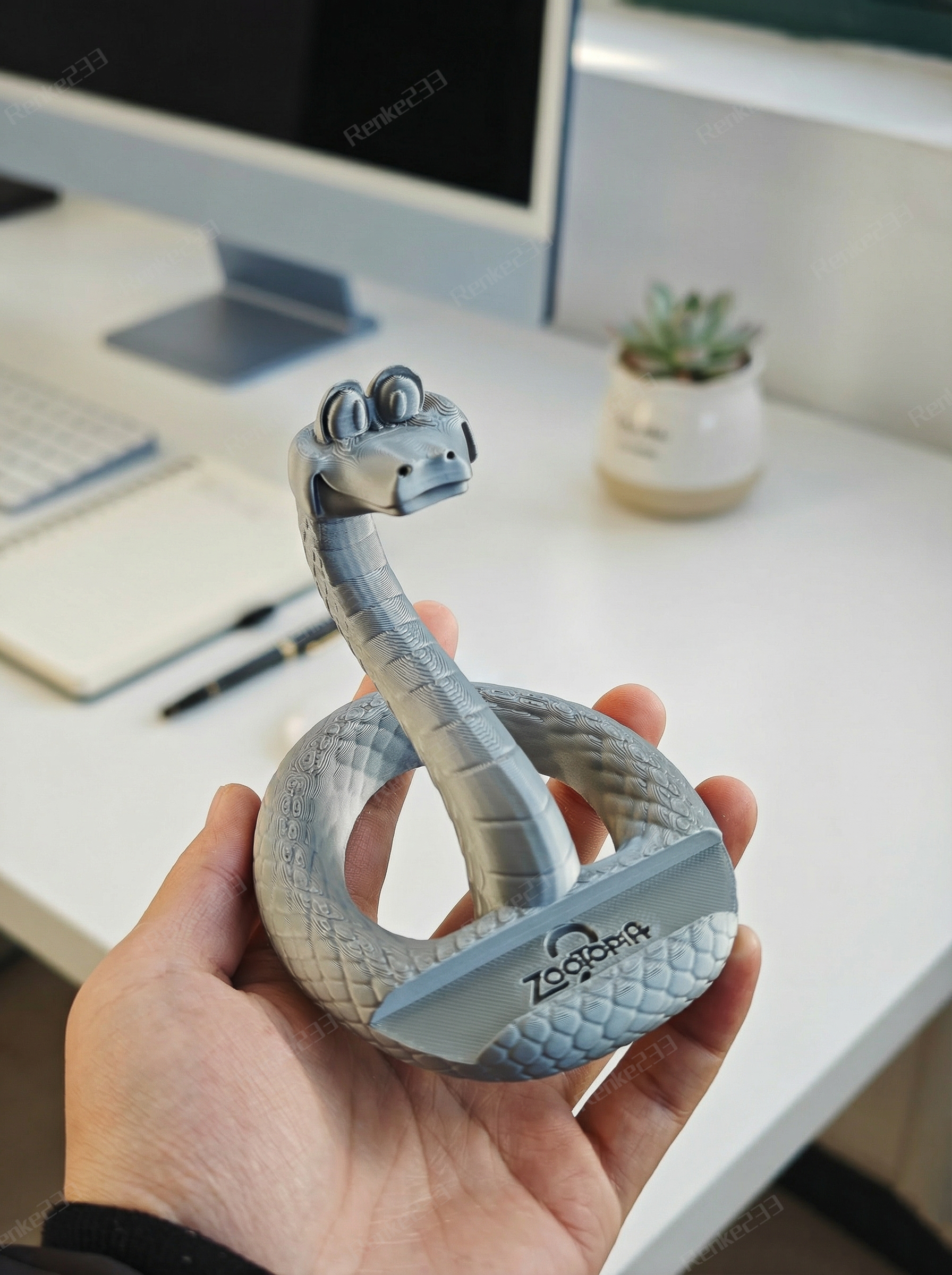 Miniatura 3 do modelo 3D 疯狂动物城2盖瑞蛇手机支架