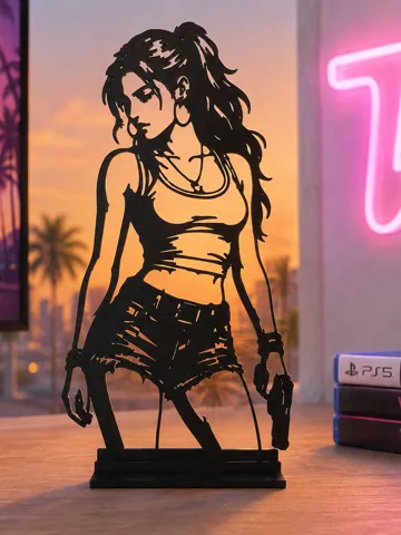 Modelo para impresión 3D: Grand Theft Auto VI - Lucia Caminos Decoration — vista de referencia 2
