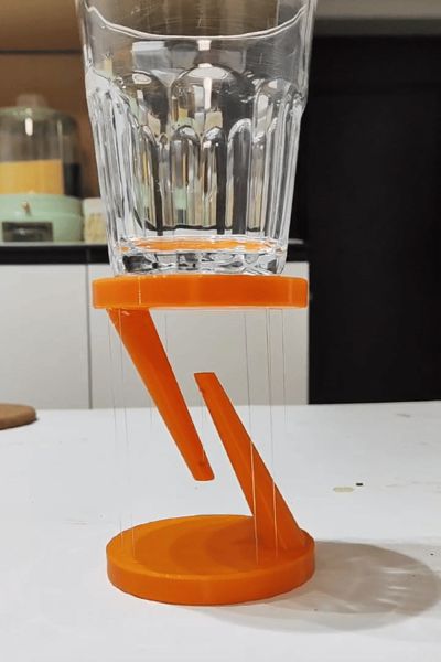 Tension Structure Suspended Display Stand