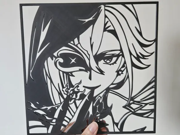 Décoration murale 2D Arlecchino — Genshin Impact