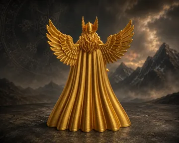 Figura decorativa: Valkyrie of Valhalla - Winged Warrior Sculpture — vista de referencia 5