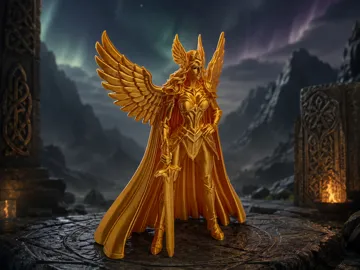 Figura decorativa: Valkyrie of Valhalla - Winged Warrior Sculpture — vista de referencia 3