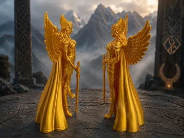 Figura decorativa: Valkyrie of Valhalla - Winged Warrior Sculpture — vista de referencia 4