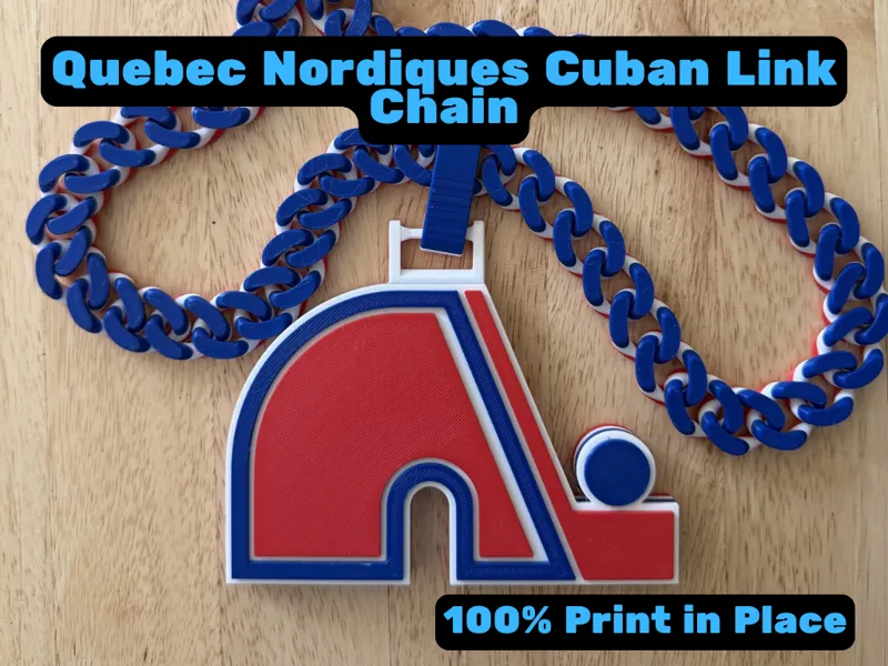 Quebec Nordiques Cuban Link Hype Chain
