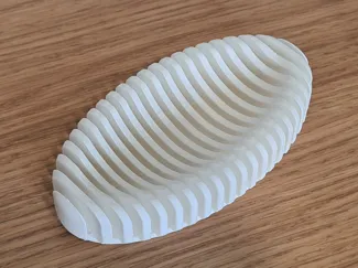 Oval Soap Dish with Ribbed Design