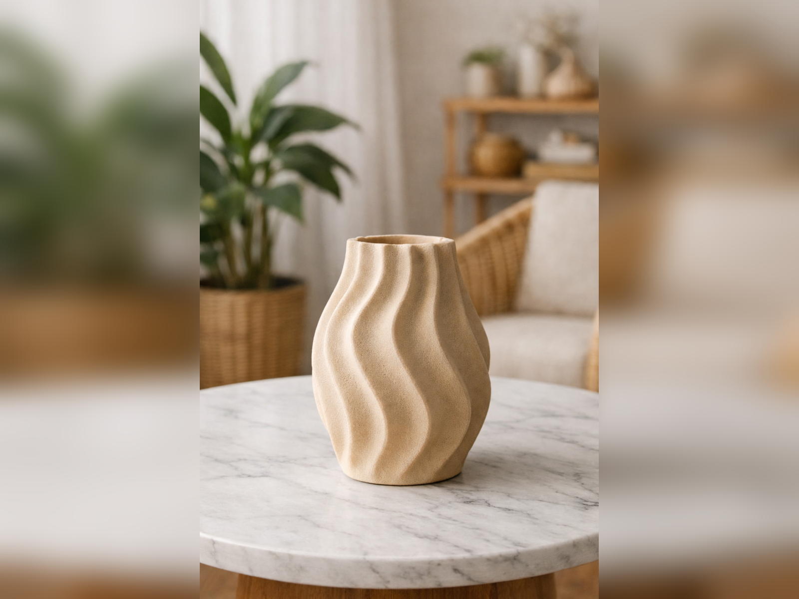 Vaso Ondulato Minimal – Design Organico