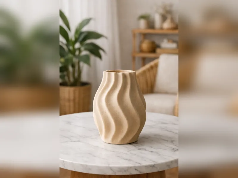 Vaso Ondulato Minimal – Design Organico
