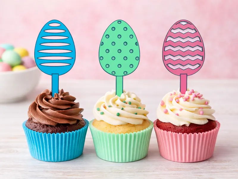 Easter Egg Topper for cupcake & cake decoration