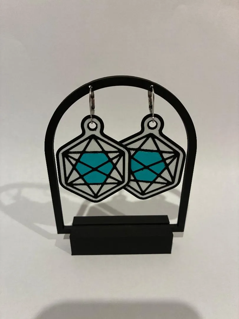 Geometric earrings view 2