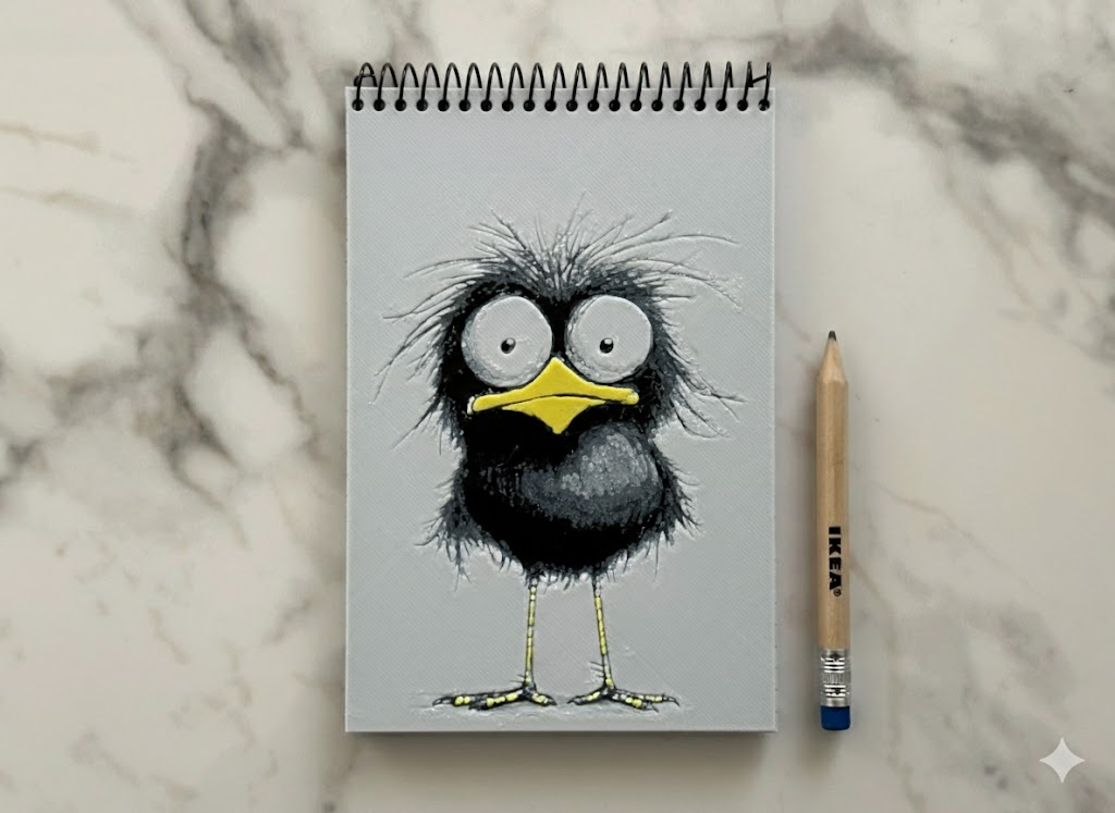 Miniatura 3 do modelo 3D Funny Bird - Block Notes Covers