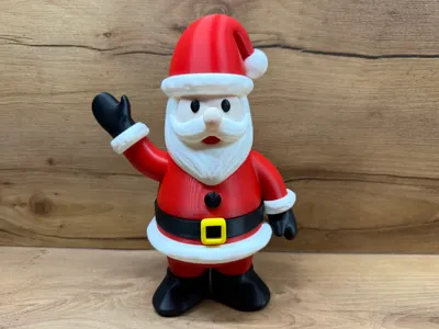 Papai Noel Acenando - Decoração de Natal 3D - Boneco Colecionável