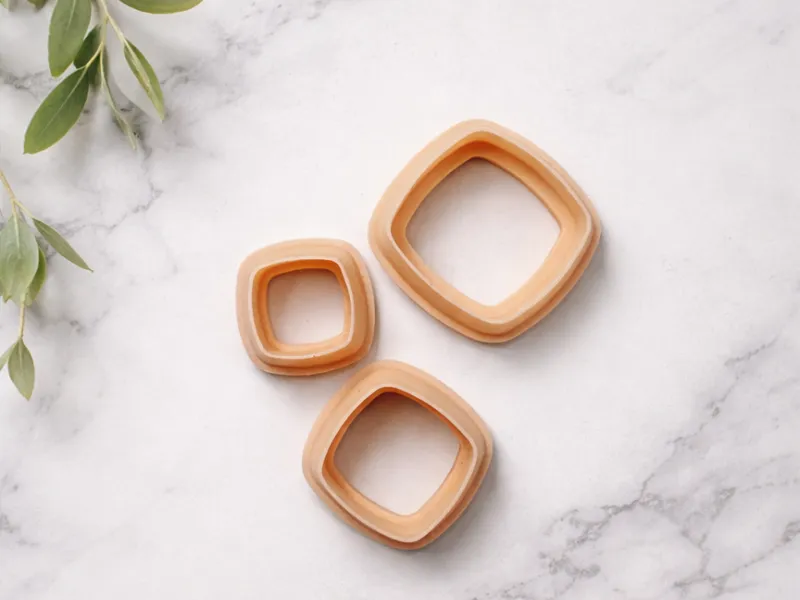 Cushion Square Polymer Clay Cutter Trio