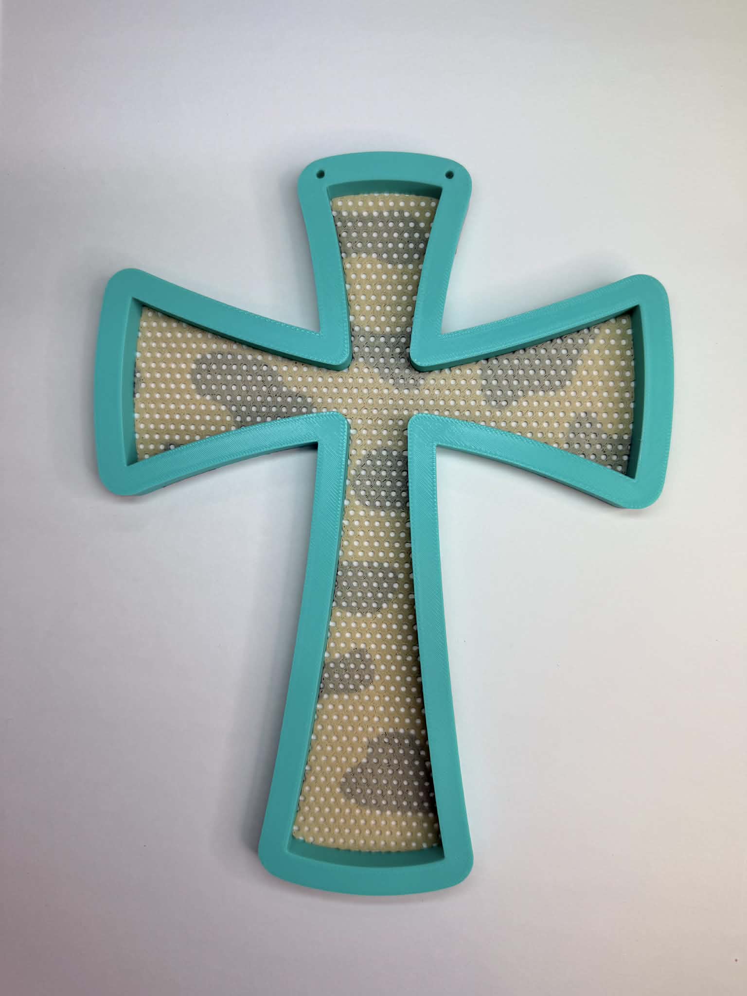 Wall Mounted Cow Print Cross Earring Holder view 3