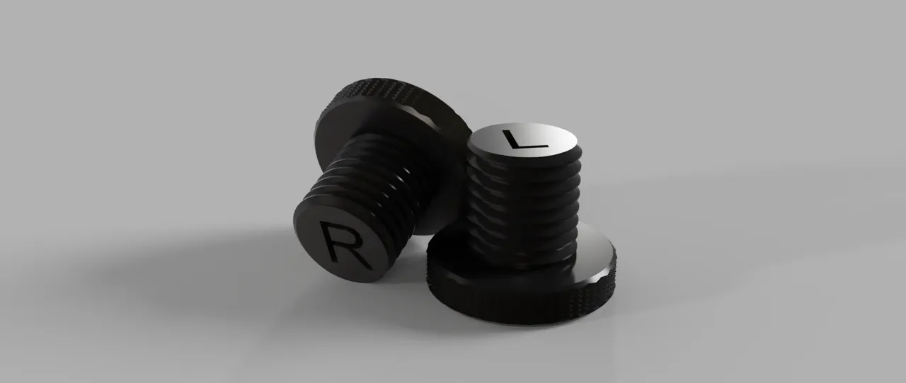 M10×1.25 Mirror Delete Thumb Screw Plugs RH and LH view 2